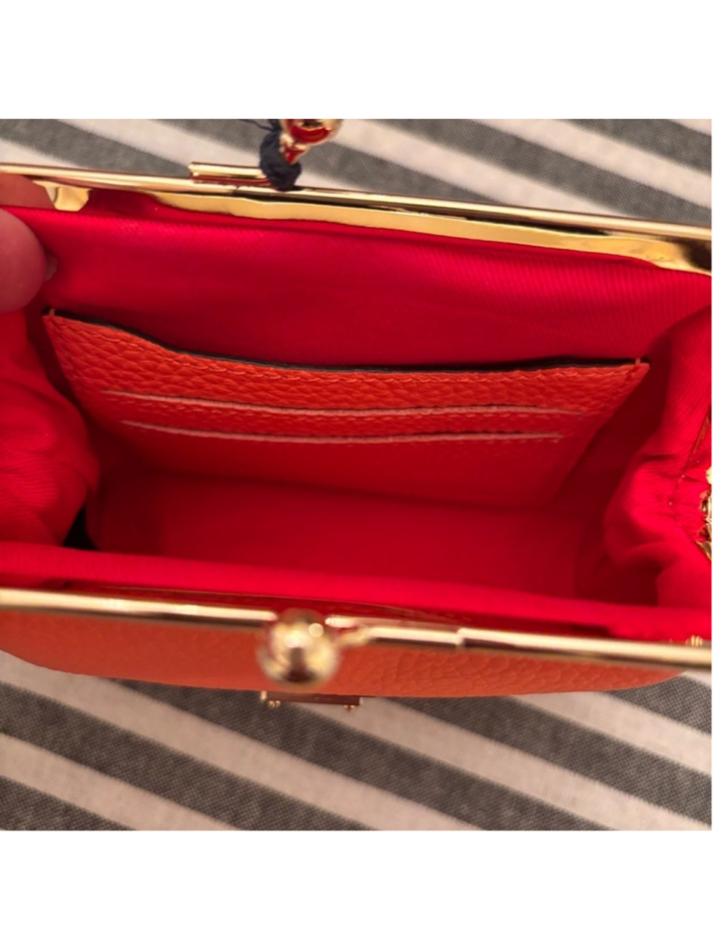 Dooney & Bourke Pebbled Leather Large Framed Coin Purse New W Tags Clementine - Picture 5 of 5